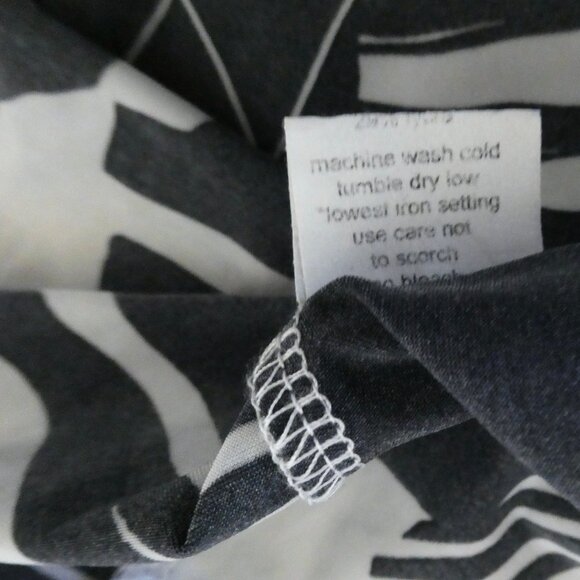 PORTO SF abstract stripe draped jersey dress sz 3 L *flaw - Picture 6 of 7